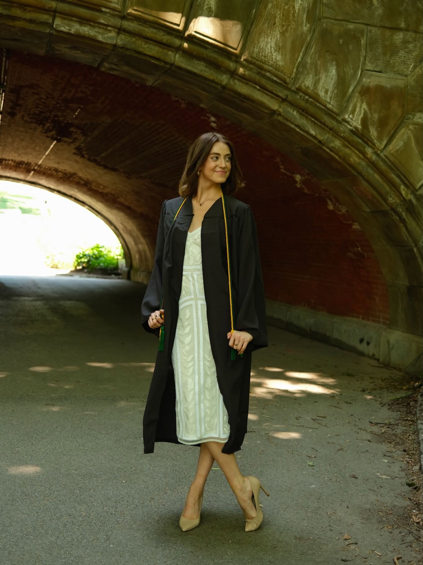 Christina celebrating graduation in New York