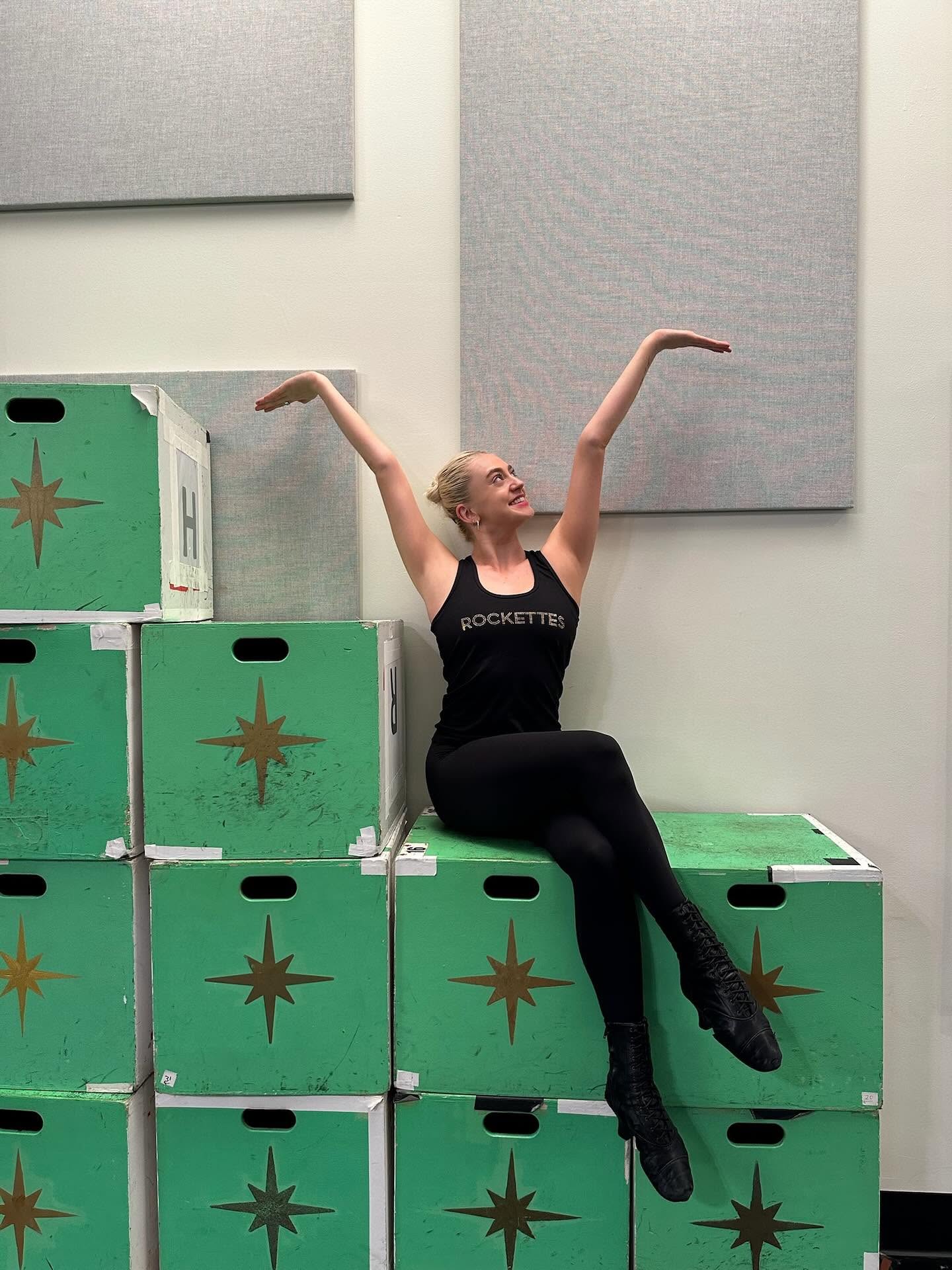 Rockettes backstage during the Christmas show