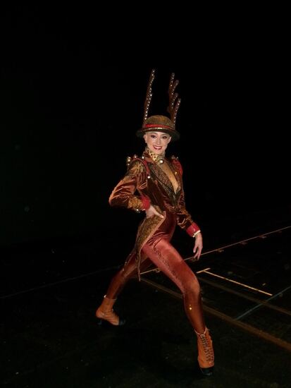 Christina backstage at Radio City Music Hall